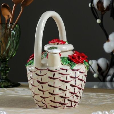 Чайник заварочный "Роза", разноцветный, керамика, 0.6 л