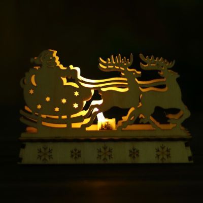 Новогодний декор с подсветкой "Упряжка" 9,5×5×14 см