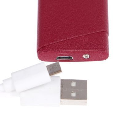 Зажигалка электронная в подарочной коробке, USB, спираль, лиловая матовая, 7.5х12 см