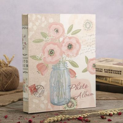 Фотоальбом на 100 фото 13х18 см "Цветы в банке" в коробке МИКС 29,3х23,5х5,7 см