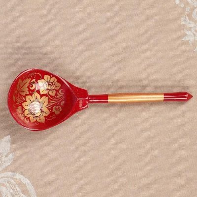 Ложка полубаская «Золотая кудрина», 19×6 см, микс