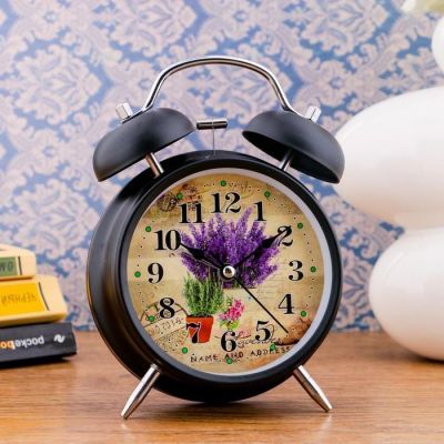 Будильник "Жанетт", d=11.5 см, черный микс