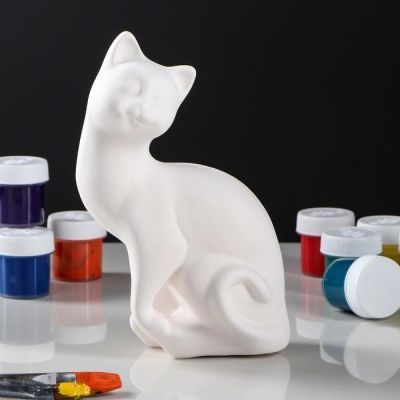 Копилка -раскраска "Кошка Шарлота", под роспись, 19 см