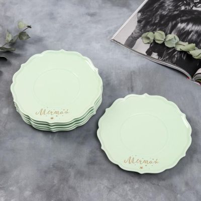 Набор тарелок «Мечтай», 20 см, зелёные, 6 шт