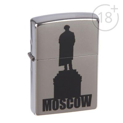 Зажигалка ZIPPO 207 MOSCOW SILHOUETTE с покрытием Street Chrome
