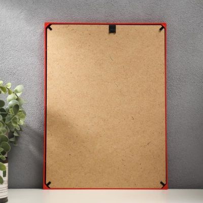 Фоторамка пластик L-6 21х30 см, красный, с небьющимся стеклом