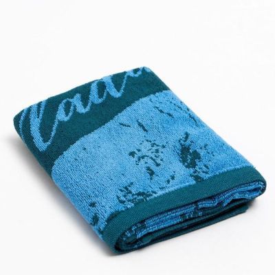 Полотенце именное махровое Этель "Владимир" синий, 50х90см, 100% хлопок, 420гр/м2