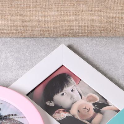 Фоторамка пластик на 7 фото 4х4, 9х13 см "Палитра пастельных оттенков" 34,5х57,5х3,5 см