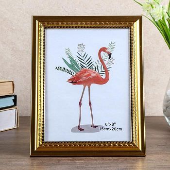 Фоторамка пластик 15х20 см "Тесьма" золото 23,5х18,5 см