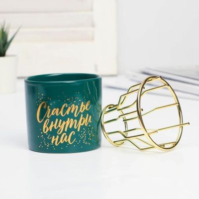 Интерьерный набор «Расцветай»: ваза, фигурка, 12.5 х 21.6 см