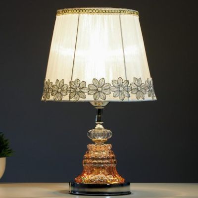 Лампа настольная с подсветкой RGB  "Арион" 1х40Вт Е27 220В хром 21х21х35 см.