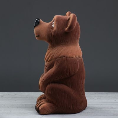 Копилка Медведь" бурый, флок, 38 см