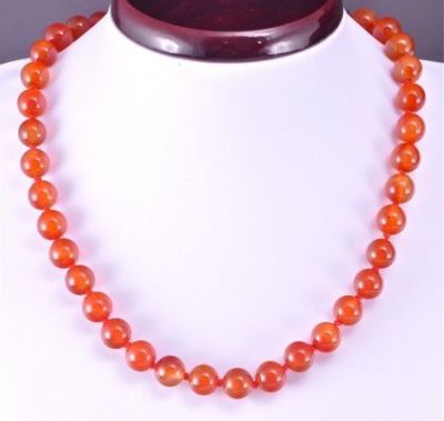 Бусы Сердолик "Классика №10" арт. НСР-1(10)-46-3у Оранжевый