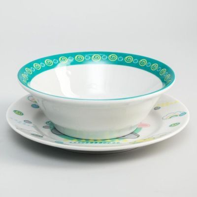 Набор посуды «Наше счастье», 3 предмета: тарелка Ø 16,5 см, миска Ø 14 см, кружка 200 мл в подарочной упаковке, Me to You