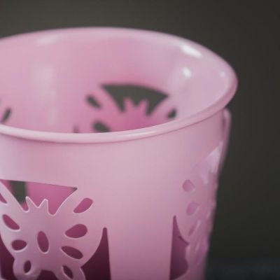 Кашпо "Ведерко" бабочки, цветы, 8*8см, цвет микс