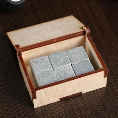 Камни для виски "Всегда первый", в шкатулке, 6 шт