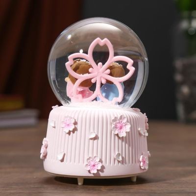 Сувенир полистоун водяной шар свет, музыка "Малыши у большого цветка" МИКС 12х8х8 см