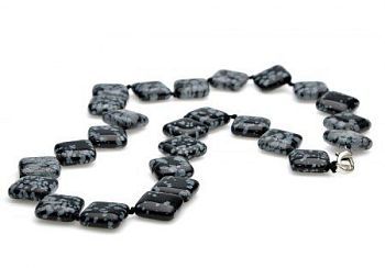 Бусы Обсидиан "Камелия" арт.НОБ-29(18)-48-3