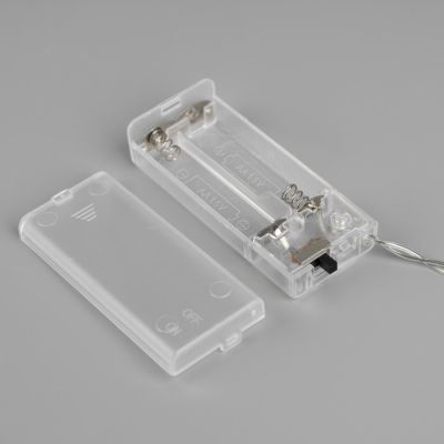 Гирлянда «Нить» 2 м с насадками «Синий фонарик», IP20, прозрачная нить, 10 LED, свечение тёплое белое, AAх2