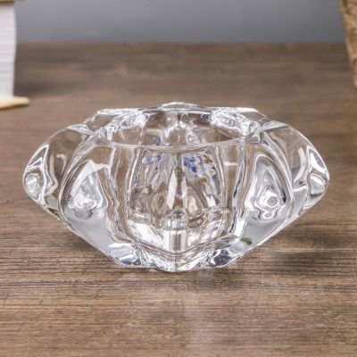 Подсвечник стекло на 1 свечу "Цветок" прозрачный 4,2х9х9 см