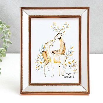 Фоторамка пластик 15х20 см "Зеркало с медной обводкой" 25х20,4 см