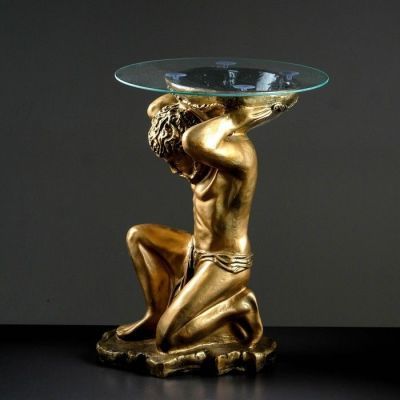 Подставка - стол "Титан" бронза  74 см ПОЛИСТОУН