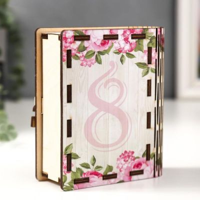 Шкатулка-книга "Женский день" 14х10 см