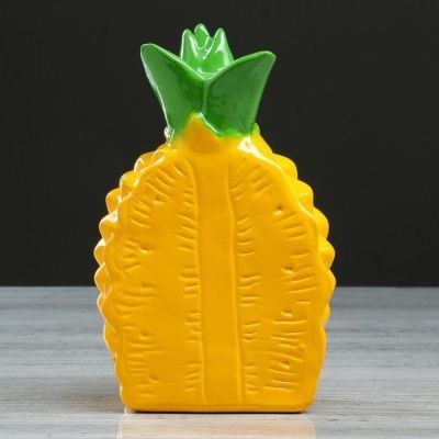 Копилка "Долька ананаса", глянец, жёлтый цвет, 19 см