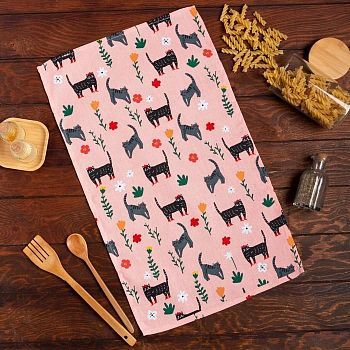 Полотенце кух."Доляна" Spring cats 35х60 см, 100% хл, 160г/м2