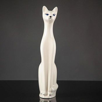 Копилка "Кот", глянец , белая, 48 см