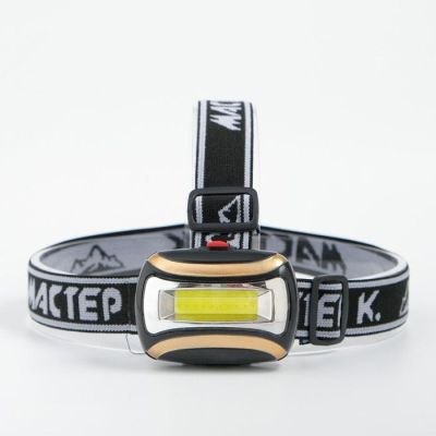 Фонарь налобный, серия: "Мастер К", 1 LED, 5 х 7 см, 3 ААА, микс