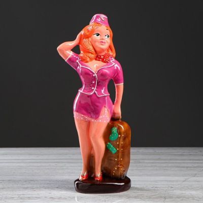 Копилка "Стюардесса" 32 см, микс