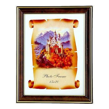 Фоторамка 15х20 см "Тёмный орех c золотом"