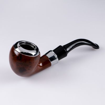 Трубка "Командор" люкс, коричневая, раструб-капля, 14.5х5 см
