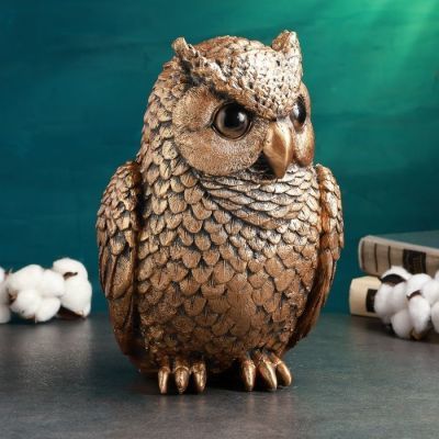 Копилка "Сова" под бронзу (25 × 20 × 30 см)