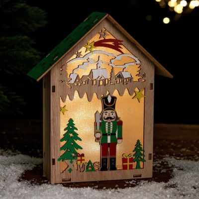 Новогодний декор с подсветкой «Щелкунчик» 15 × 5,5 × 18 см