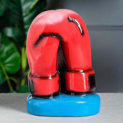 Копилка "Боксерские перчатки", глянец, сине-красный, 23 см, микс