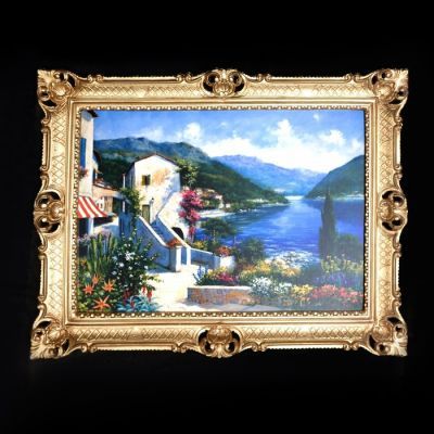 Картина "Вилла на Капри" в белой раме