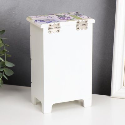 Шкатулка дерево комод 3 ящика "Прованс. Лаванда" 18,5х11,5х7,5 см