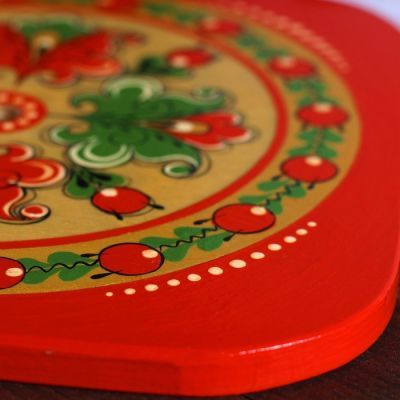 Подставка под горячее, 17×17 см, борецкая роспись