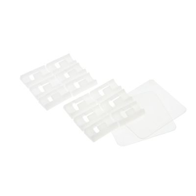 Держатель самоклеящийся для проводов и гирлянд ТУНДРА, 28х16х9 мм, цвет белый, 12 шт.