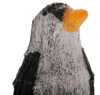 Фигура акрил. "Пингвин с черными крыльями" (15,5 × 20 × 41 см.)