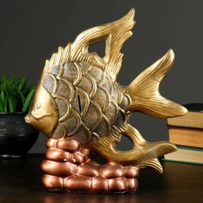 Копилка "Золотая рыбка" большая, 28х8х32см