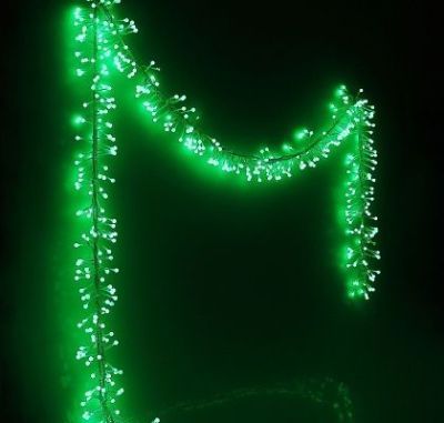 Гирлянда "Метраж" уличная (УМС, Мишура шарики Д:6 м. Н.С. зелёный)