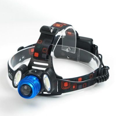 Фонарь налобный аккумуляторный "Мастер К", 1200 mAh, 4 режима, 7.5 х 8 см, микс