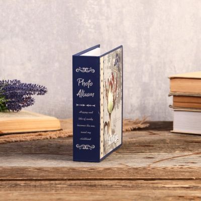 Фотоальбом на 40 фото 10х15 см "Бутон" в коробке с зол.обводкой МИКС 17х14х5 см