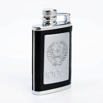 Зажигалка газовая "СССР", пьезо, чёрная 6.5х3.5 см