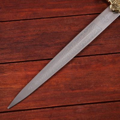 Кортик Звезда Давида", золото/синий, 10х40 см