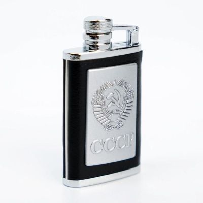 Зажигалка газовая "СССР", пьезо, чёрная 6.5х3.5 см