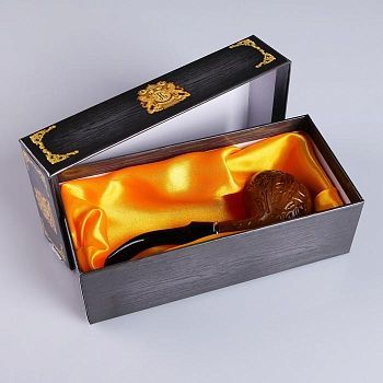 Трубка "Командор" классическая, раструб с орнаментом в форме листьев,  14.5х5х4.5 см